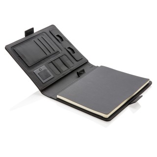 Funda para cuaderno A5 personalizada con cargador inalámbrico